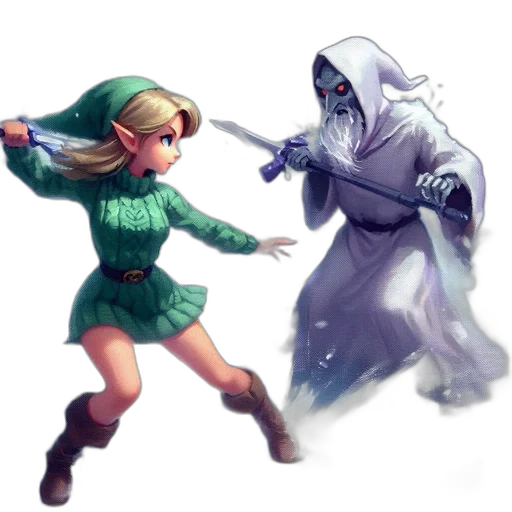 concept art, fantasy art, pixel art, comic book art transparent PNG cut-out