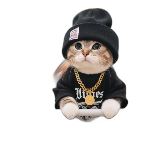 hat, 3d render, photorealistic, cat transparent PNG cut-out