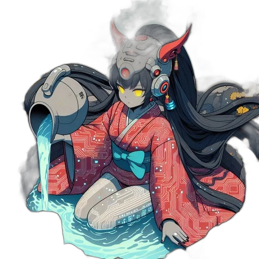 dragon, mask, creature, staff transparent PNG cut-out