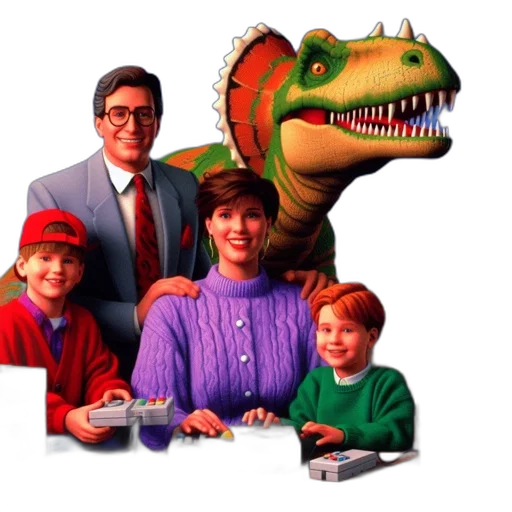 dragon, family, four, poses transparent PNG cut-out
