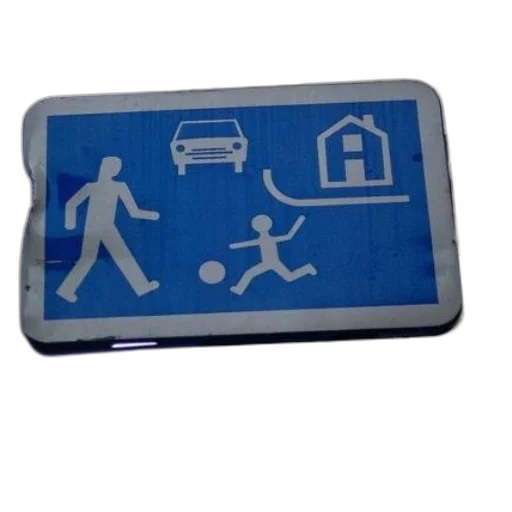car, blue, sign, person transparent PNG cut-out
