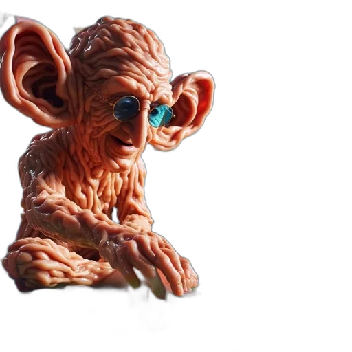 creature, mask, face, staff transparent PNG cut-out