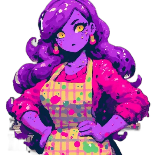 dress, staff, food, pixel art transparent PNG cut-out