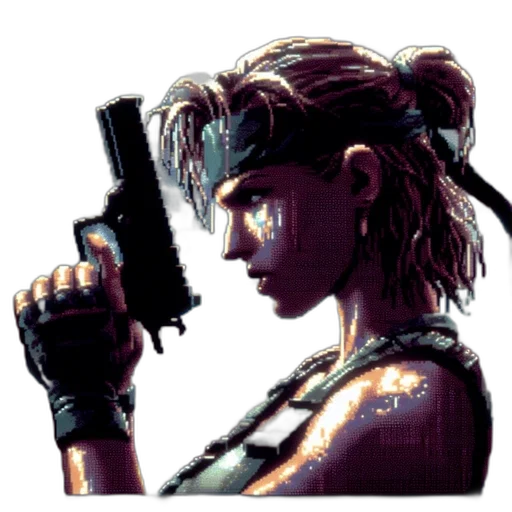 weapon, robot, face, cyberpunk transparent PNG cut-out
