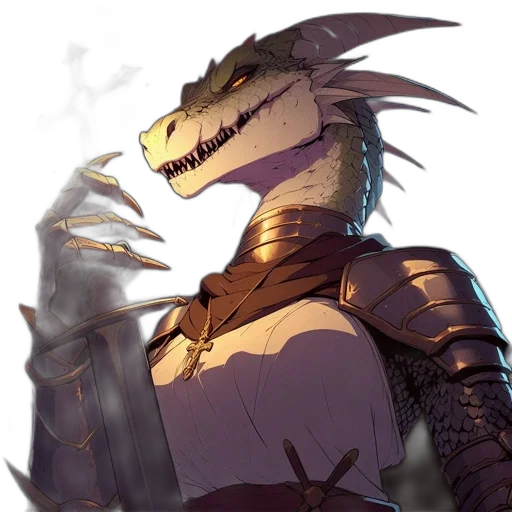 dragon, mask, staff, creature transparent PNG cut-out