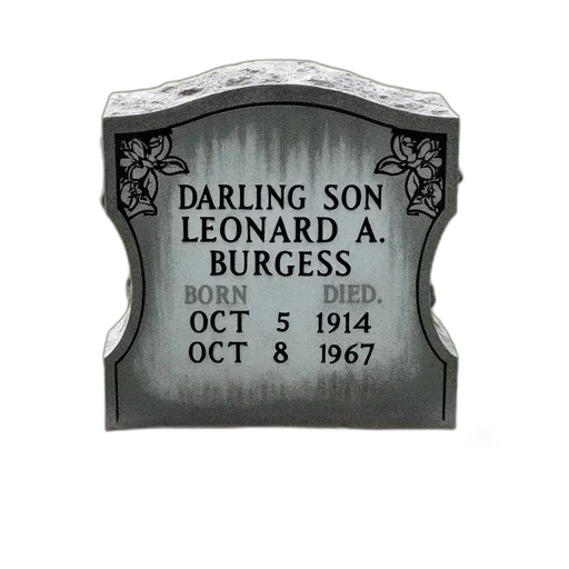 weathered, headstone, name, darling transparent PNG cut-out