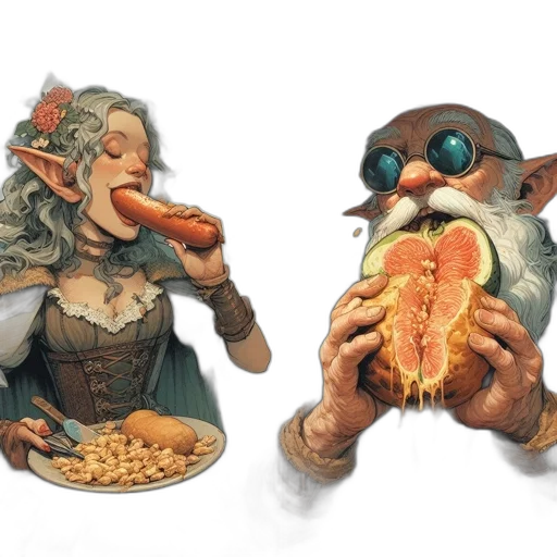 food, concept art, 3d render, fantasy art transparent PNG cut-out