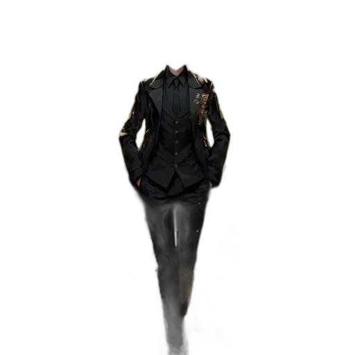 jacket, dress, staff, mask transparent PNG cut-out