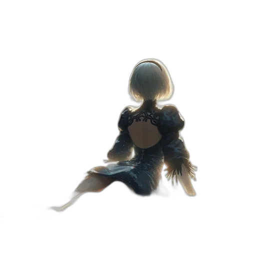 dress, hair, jewelry, mask transparent PNG cut-out
