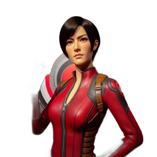 jacket, face, staff, 3d render transparent PNG cut-out