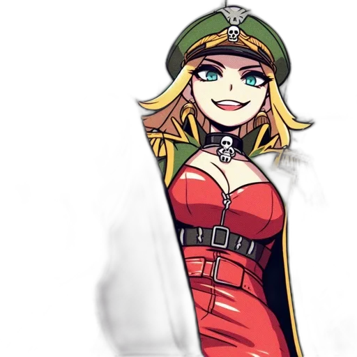 dress, hat, staff, weapon transparent PNG cut-out