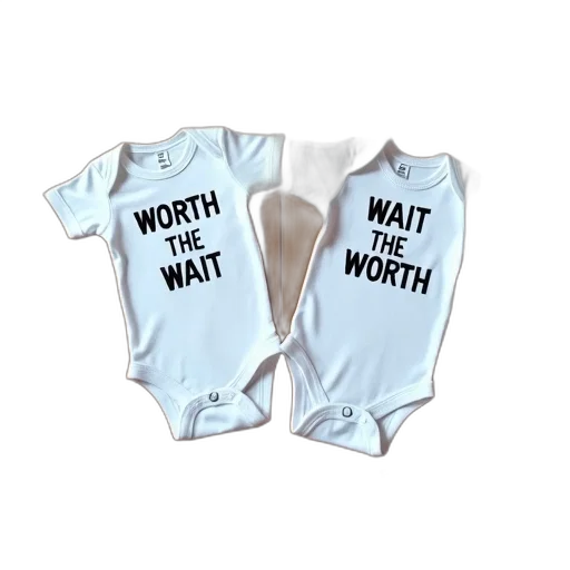 pair, white, baby, onesies transparent PNG cut-out