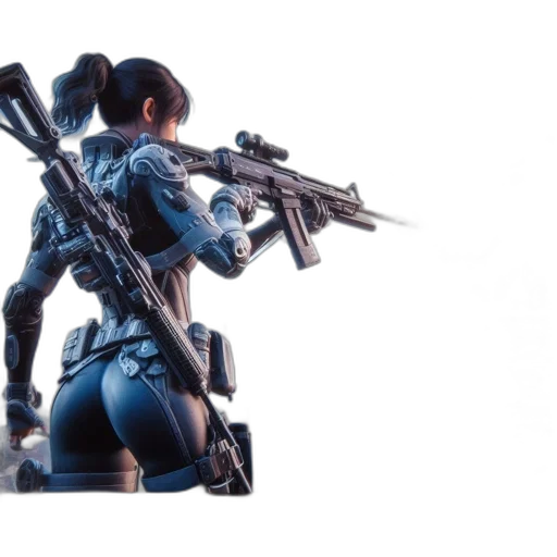 weapon, robot, jacket, concept art transparent PNG cut-out