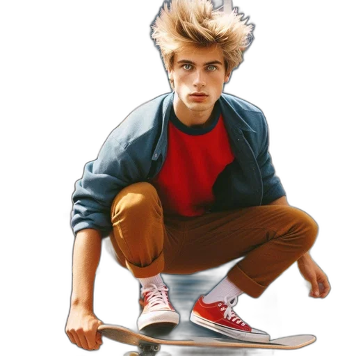 jacket, shoes, hair, face transparent PNG cut-out