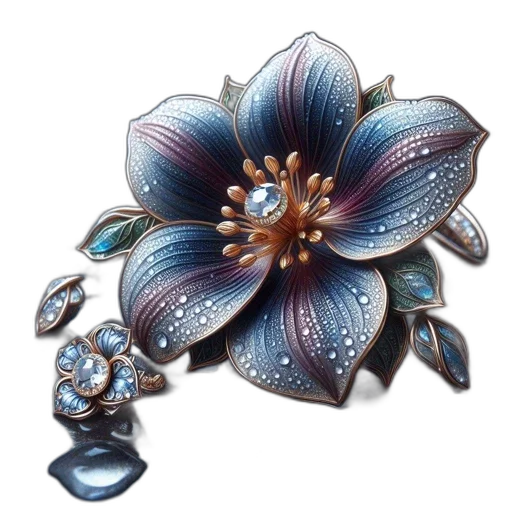 jewelry, flower, crown, photorealistic transparent PNG cut-out