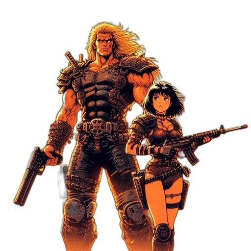 weapon, comic book art, concept art, pixel art transparent PNG cut-out