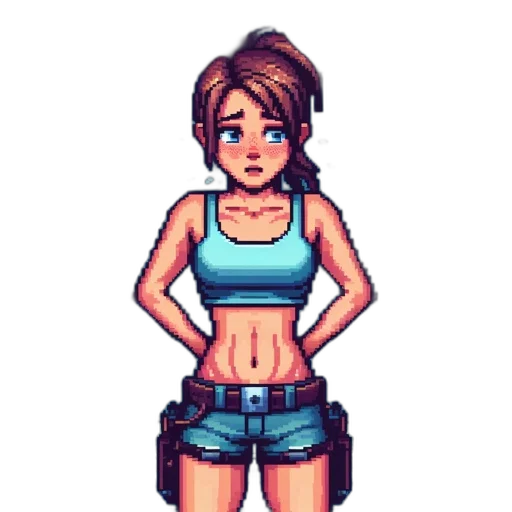 pixel art, concept art, cyberpunk, comic book art transparent PNG cut-out