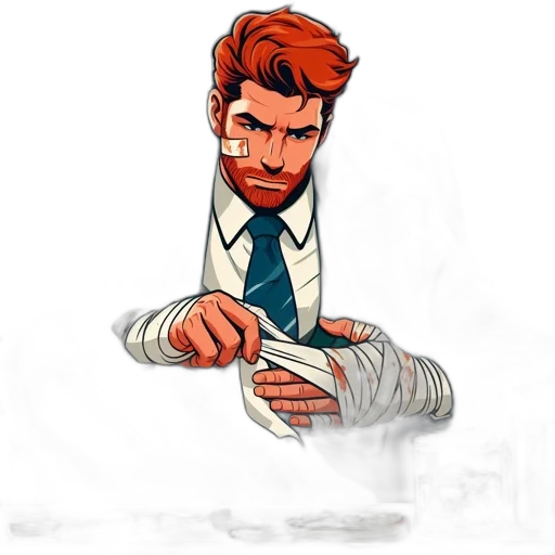 staff, jacket, face, weapon transparent PNG cut-out