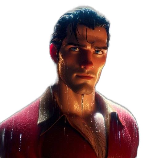 face, jacket, comic book art, concept art transparent PNG cut-out