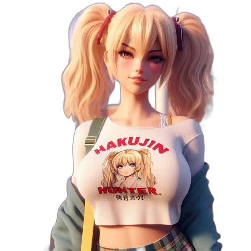 jacket, 3d render, anime, photorealistic transparent PNG cut-out