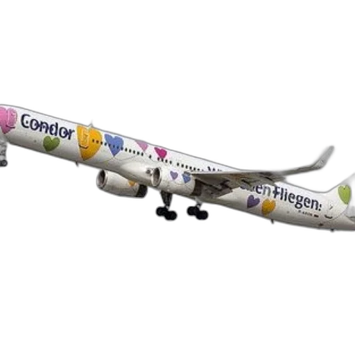 condor, airlines, airplane, colorful transparent PNG cut-out