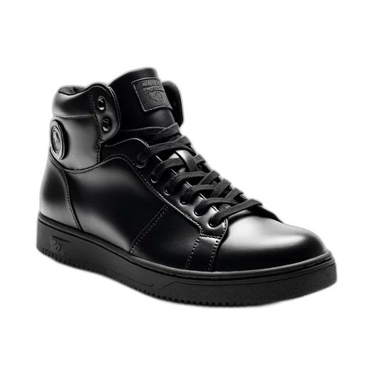 shoes, photorealistic, 3d render, black transparent PNG cut-out