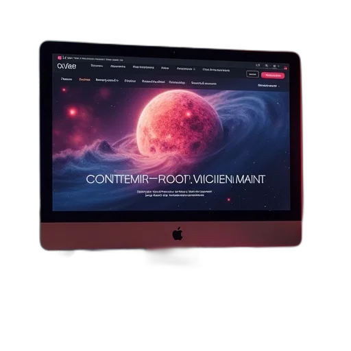 staff, 3d render, outer space, red transparent PNG cut-out