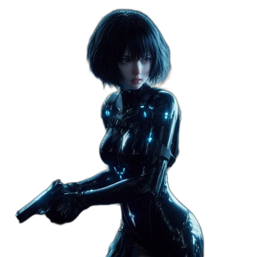 robot, weapon, cyberpunk, concept art transparent PNG cut-out