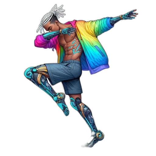 jacket, cyberpunk, concept art, vaporwave transparent PNG cut-out