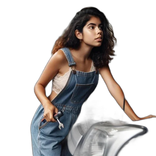 dress, hair, photorealistic, concept art transparent PNG cut-out