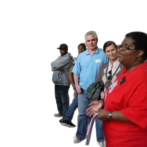 staff, group, people, including transparent PNG cut-out