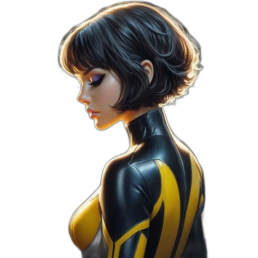 dress, jacket, comic book art, concept art transparent PNG cut-out