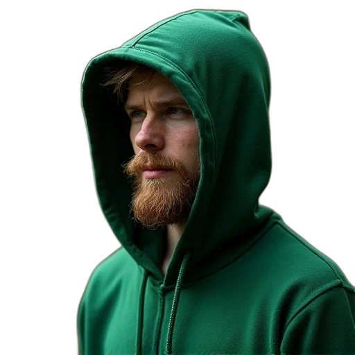 jacket, face, staff, creature transparent PNG cut-out