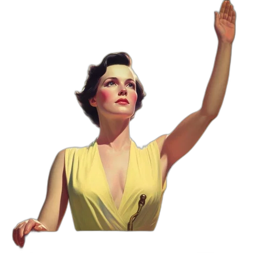 dress, woman, vintage-style, stands transparent PNG cut-out