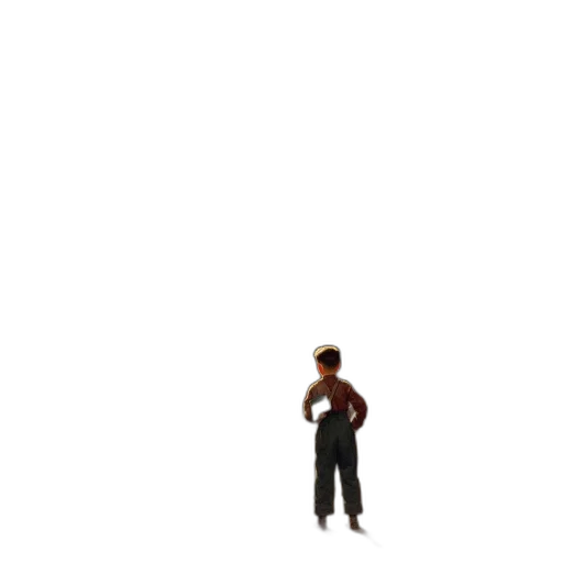 hair, staff, robot, dress transparent PNG cut-out