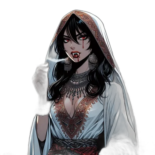dress, jewelry, fantasy art, concept art transparent PNG cut-out