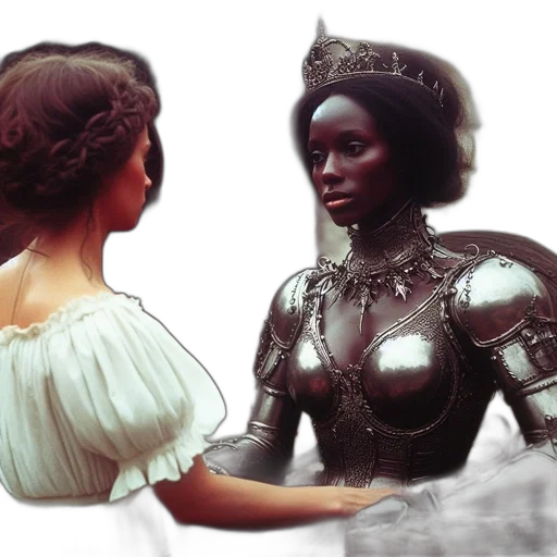 crown, dress, robot, concept art transparent PNG cut-out