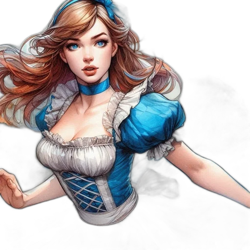 dress, comic book art, fantasy art, concept art transparent PNG cut-out