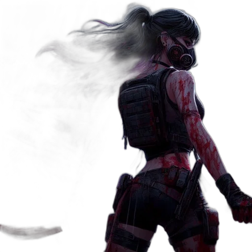 mask, concept art, comic book art, cyberpunk transparent PNG cut-out