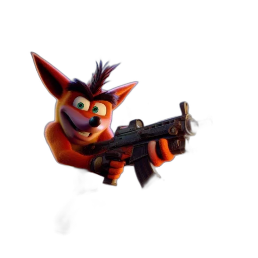 weapon, staff, animal, creature transparent PNG cut-out