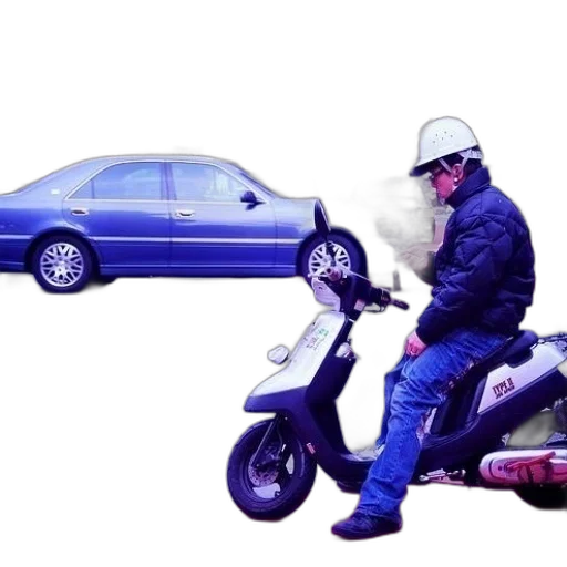 car, concept art, photorealistic, vaporwave transparent PNG cut-out