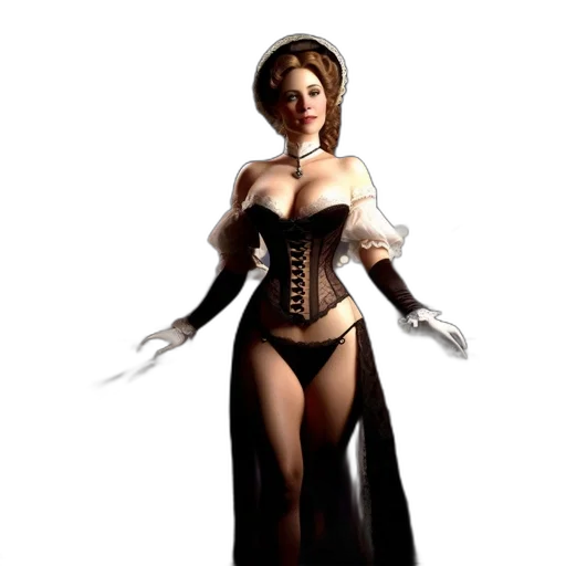 dress, concept art, fantasy art, 3d render transparent PNG cut-out