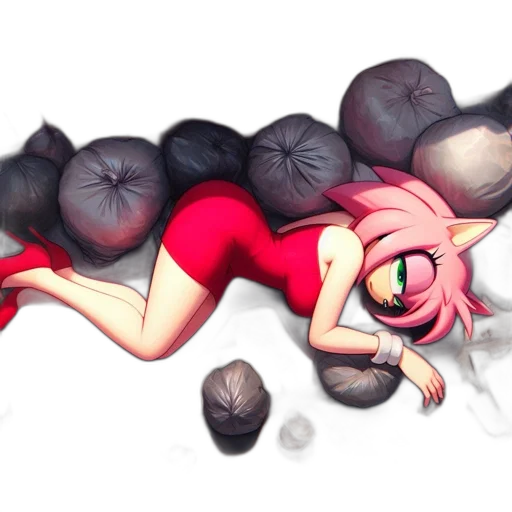creature, umbrella, hair, dress transparent PNG cut-out