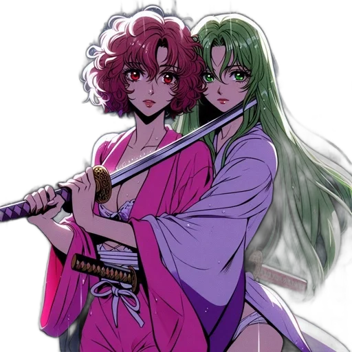 sword, weapon, staff, vaporwave transparent PNG cut-out