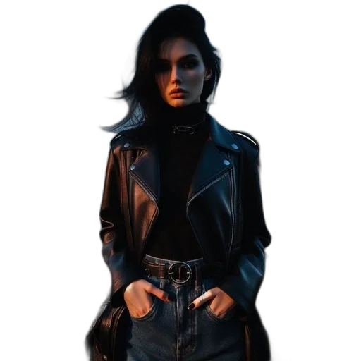 jacket, dress, concept art, cyberpunk transparent PNG cut-out
