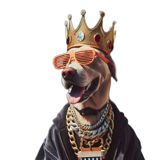 crown, animal, staff, jacket transparent PNG cut-out