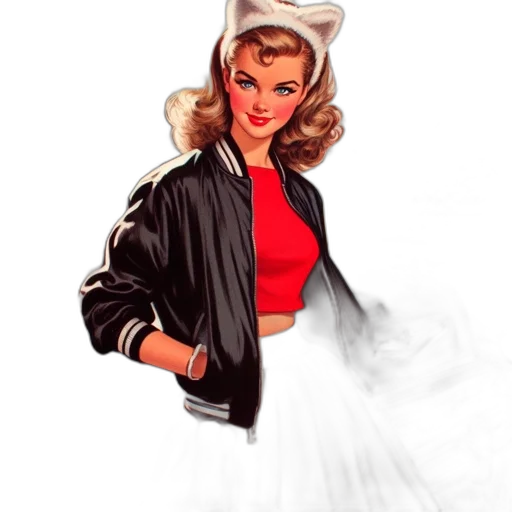 jacket, dress, staff, comic book art transparent PNG cut-out