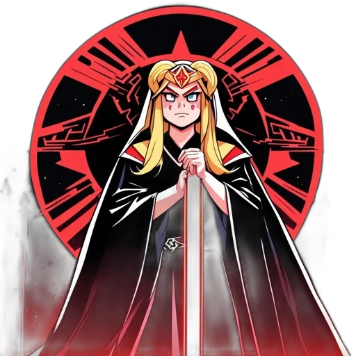 sword, staff, crown, comic book art transparent PNG cut-out
