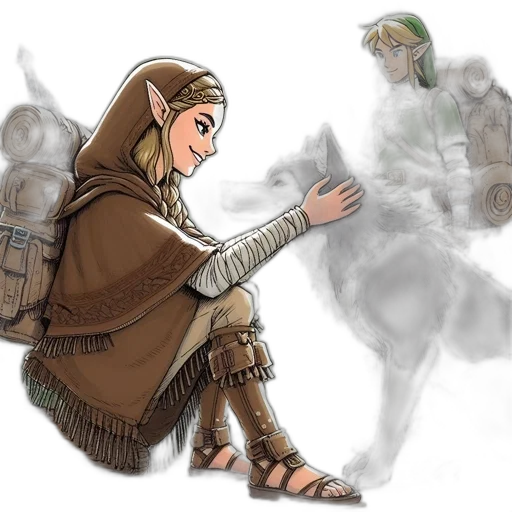 concept art, fantasy art, comic book art, watercolor transparent PNG cut-out