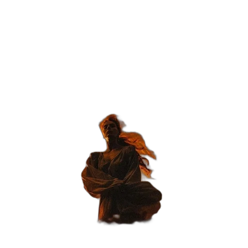 dress, hair, staff, jacket transparent PNG cut-out